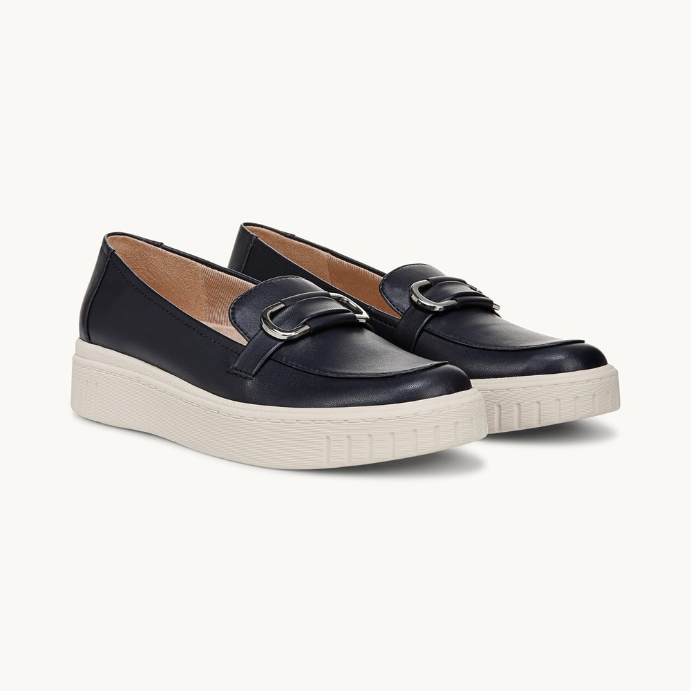 (取寄) ライフストライド レディース チェルシー シューズ LifeStride women Chelsea Loafer/Moc Shoes Lux Navy Patent LifeStride Geneva Bit Loafer | Womens Flats