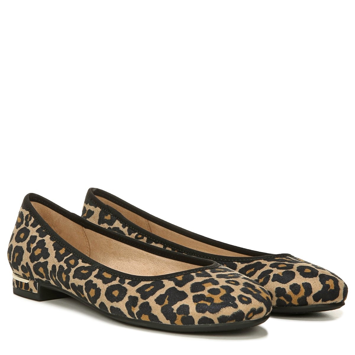leopard slip on flats
