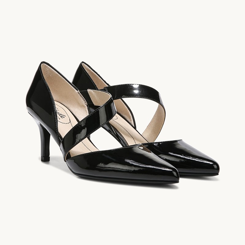 LifeStride Suki Pump Shoes (Black Patent) Suede 6.5 M