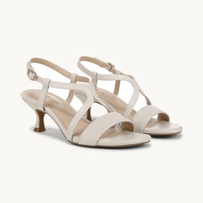 Nolita Twist Sandal, Natural/Platino