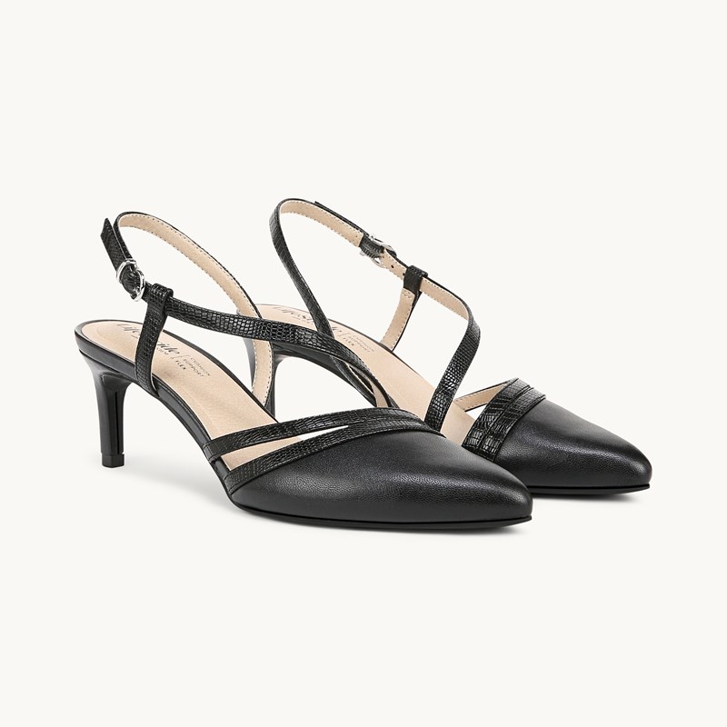 LifeStride Arlo Pump Shoes (Black Faux Leather) 5.5 M