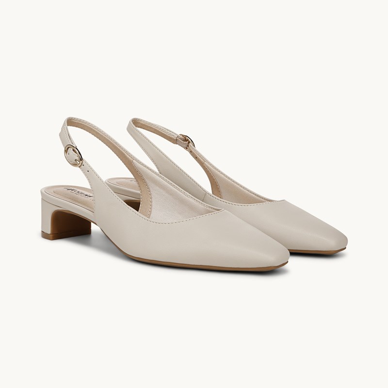 LifeStride Lorena Slingback Shoes (Pebble Taupe Faux Leather) 7.5 W