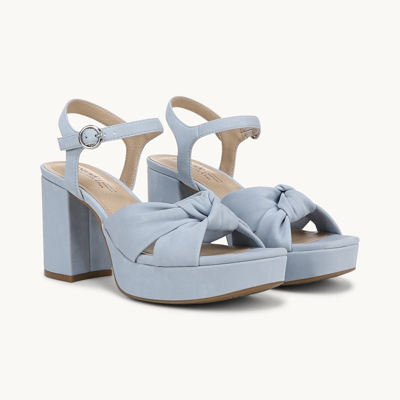 LifeStride Shoes August Dress Sandal (Blue Faux Leather) 8.0 M