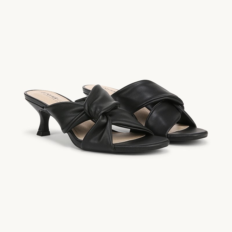 LifeStride Shoes Nori Dress Sandal (Black Faux Leather) 8.5 W