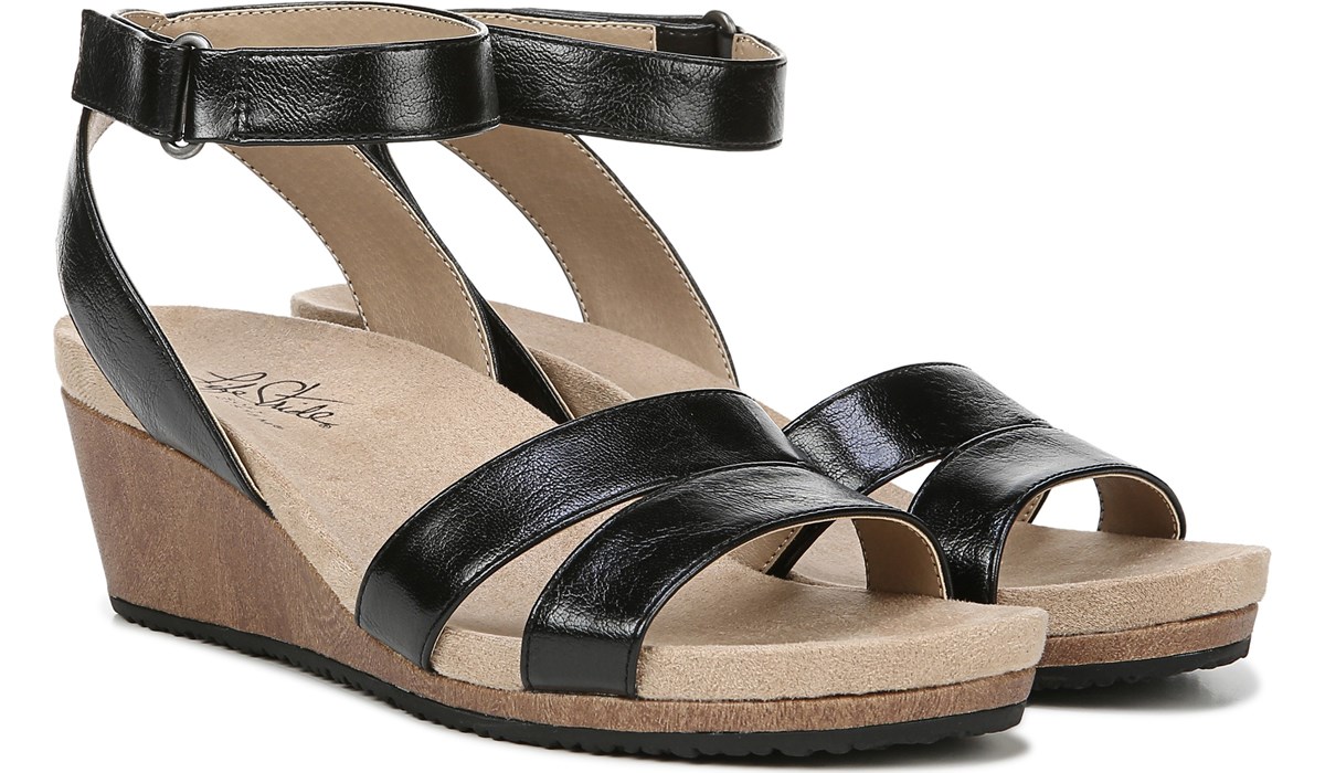 lifestride black wedges