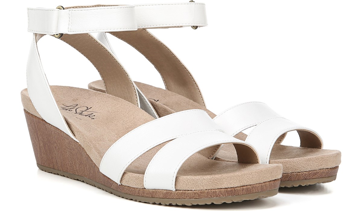 lifestride white sandals