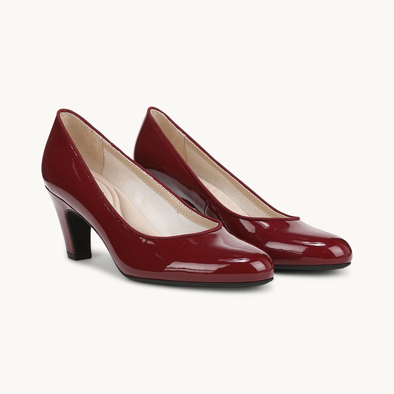 LifeStride Parigi-Plus Pump Shoes (Dark Cherry Patent Leather) 8.5 M