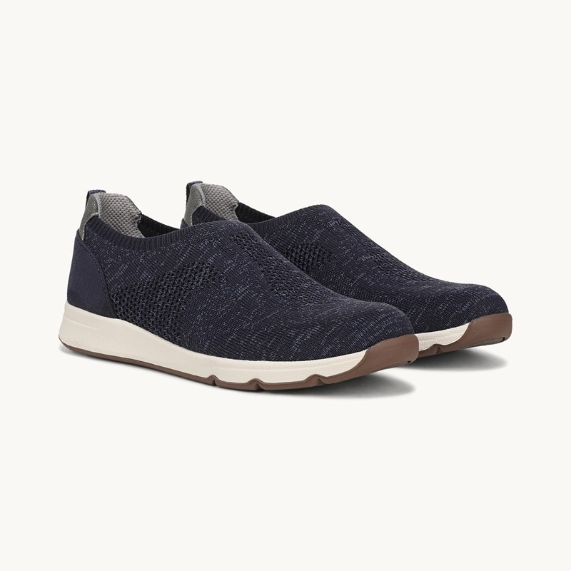 Bzees For LifeStride Respect Slip On Sneaker Shoes (Navy Blazer Heather Knit) Fabric 6.0 M