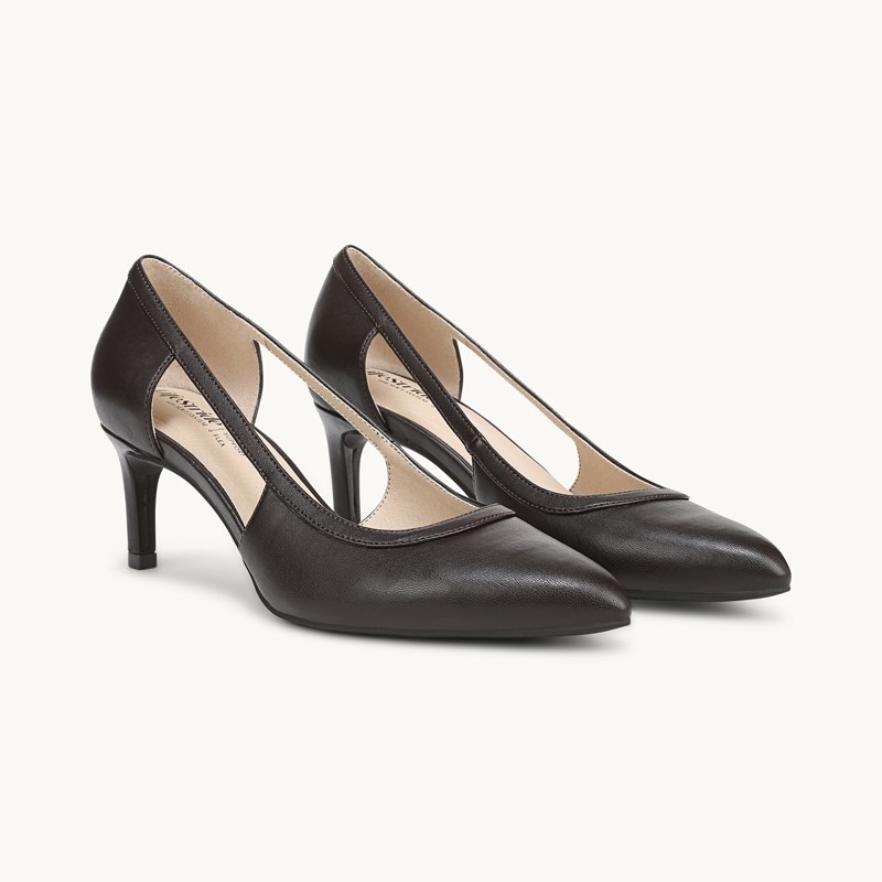 LifeStride Alma Pump Shoes (Chocolate Snake Faux Leather) 8.5 W