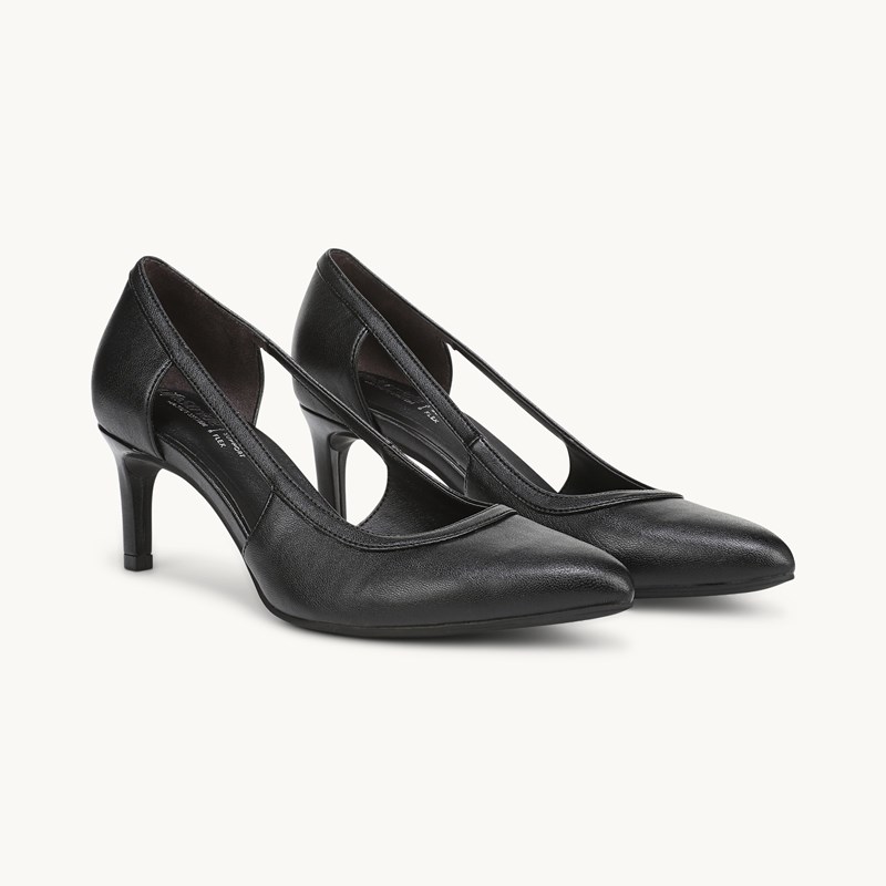 LifeStride Alma Pump Shoes (Black Snake Faux Leather) 8.5 W