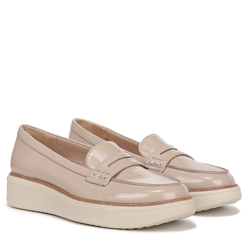 LifeStride Chelsea Loafer Shoes (Tender Taupe Patent Leather) 9.0 M