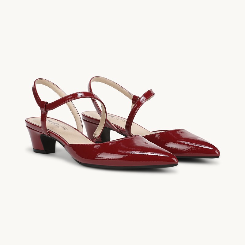 LifeStride Minimalist Pump Shoes (Dark Cherry Patent Leather) Fabric 6.5 M