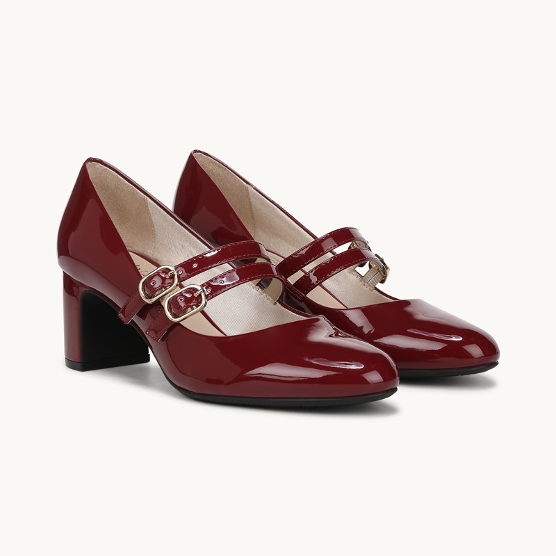 LifeStride True Mary Jane Pump Shoes (Dark Cherry Patent Leather) Fabric 11.0 W