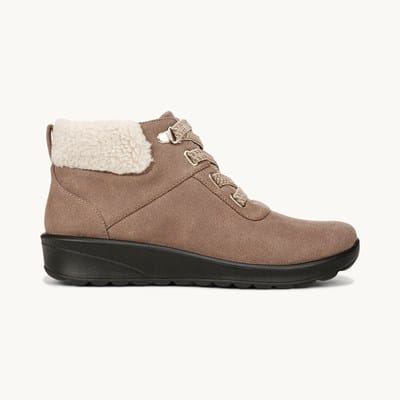 LifeStride Women's Golden Go Ankle Boot - Slip-On Faux Fur Lined Bootie With Cloud Technology