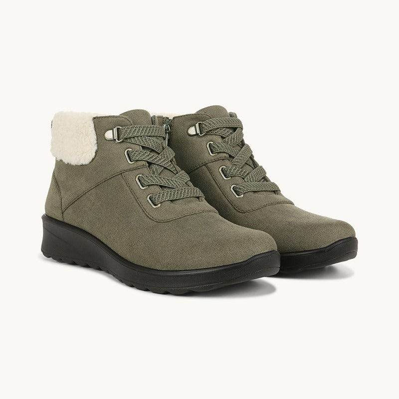 Bzees For LifeStride Generation Ankle Bootie Boots (Green Fabric) 5.0 M