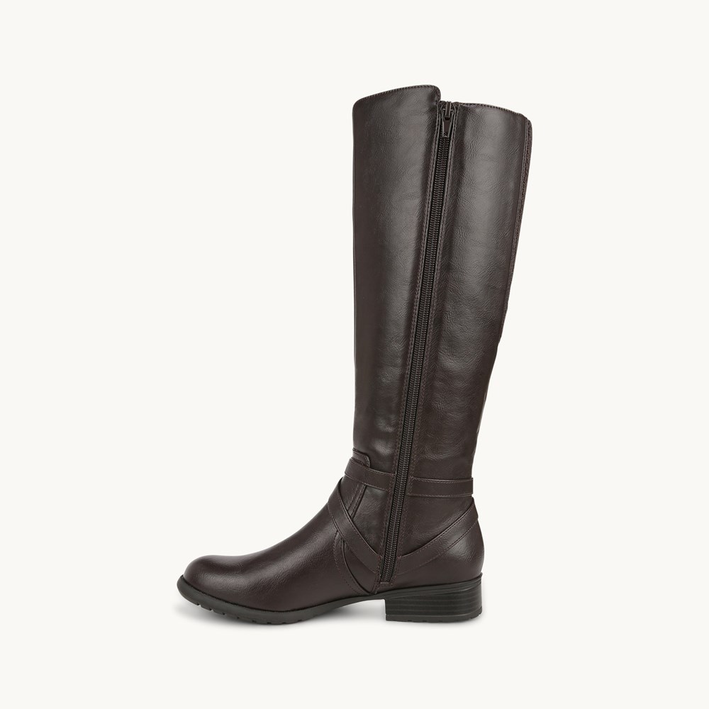 Wide calf two deals tone riding boots