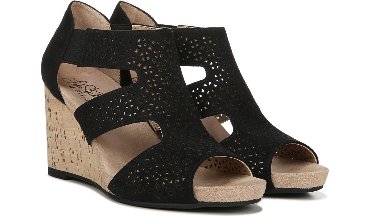 lifestride wedges black