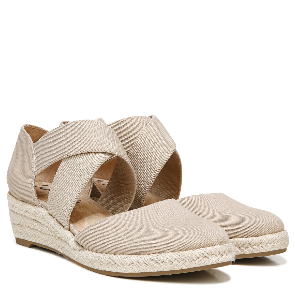 lifestride espadrille wedges closed toe