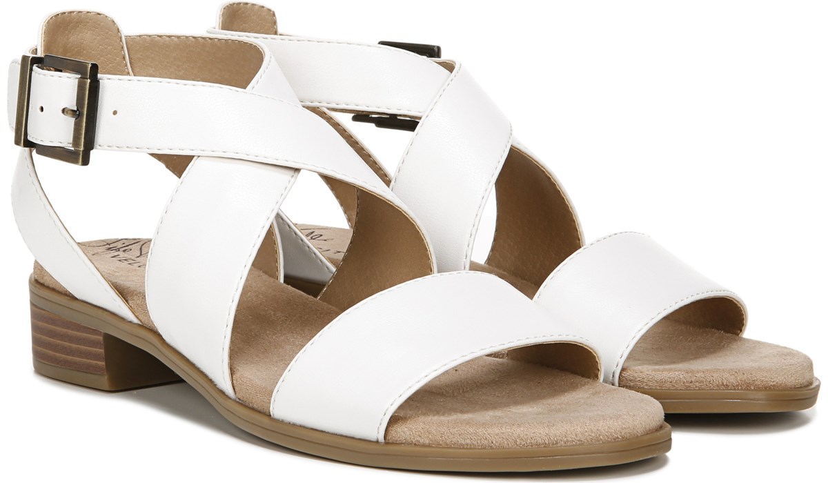 lifestride white sandals