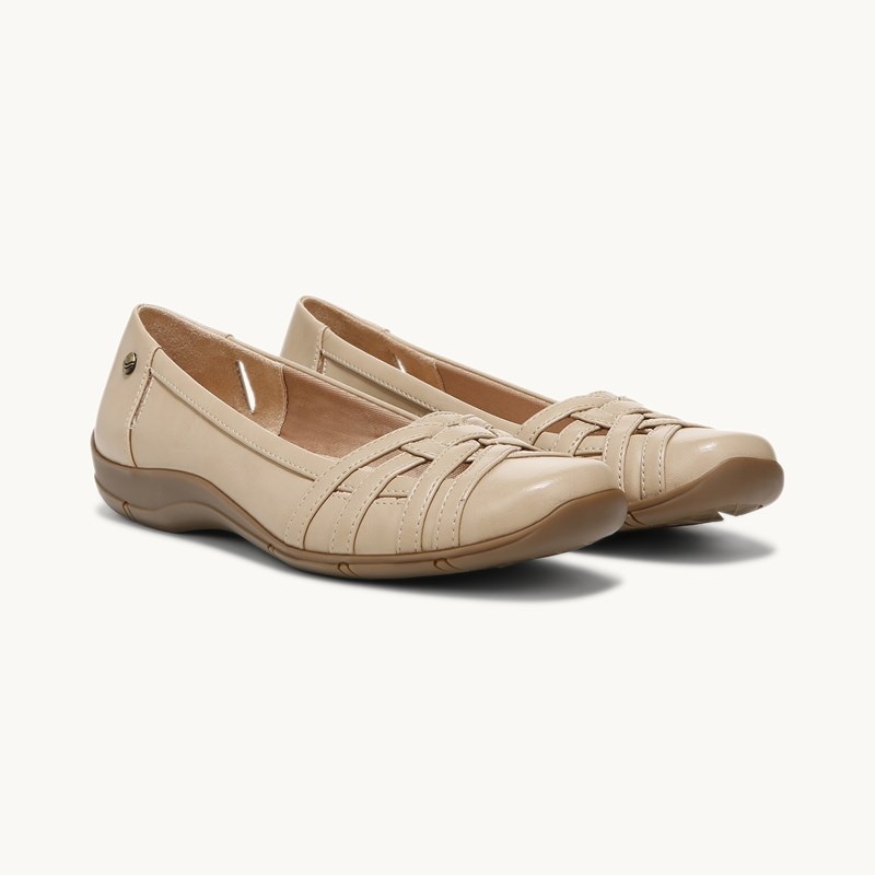LifeStride Diverse Flat Shoes (Tender Taupe) Leather 9.0 W