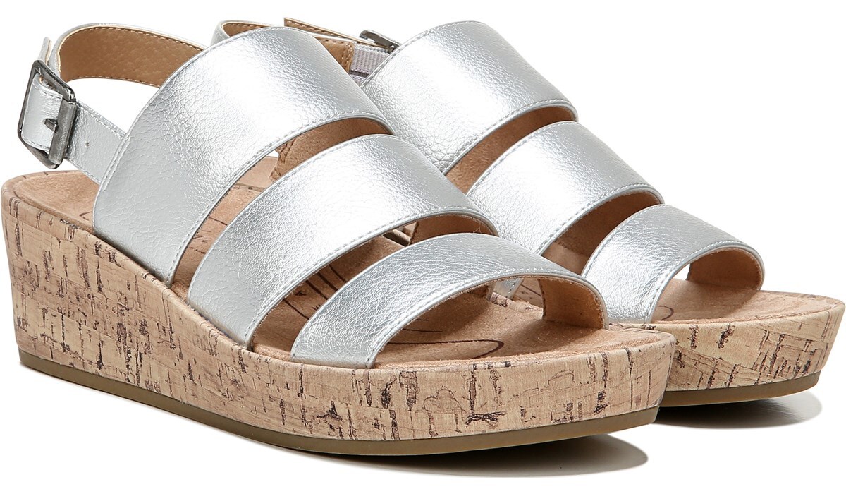 lifestride silver sandals