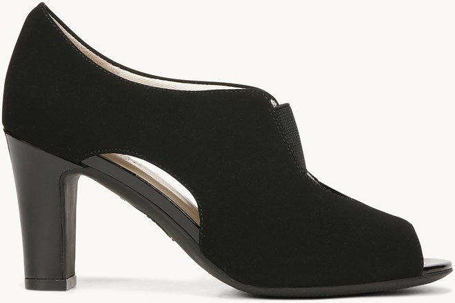 Lifestride peep toe booties discount