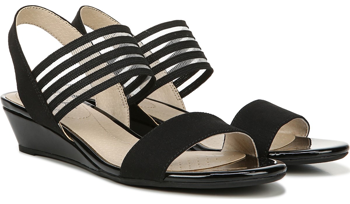 lifestride black sandals
