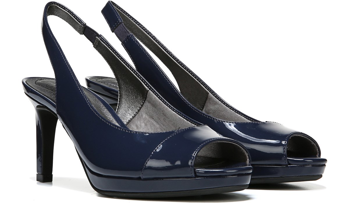 navy slingback