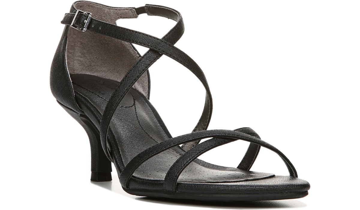 LifeStride Flaunt Ankle Strap Sandal Black Precious Size 7.5 M