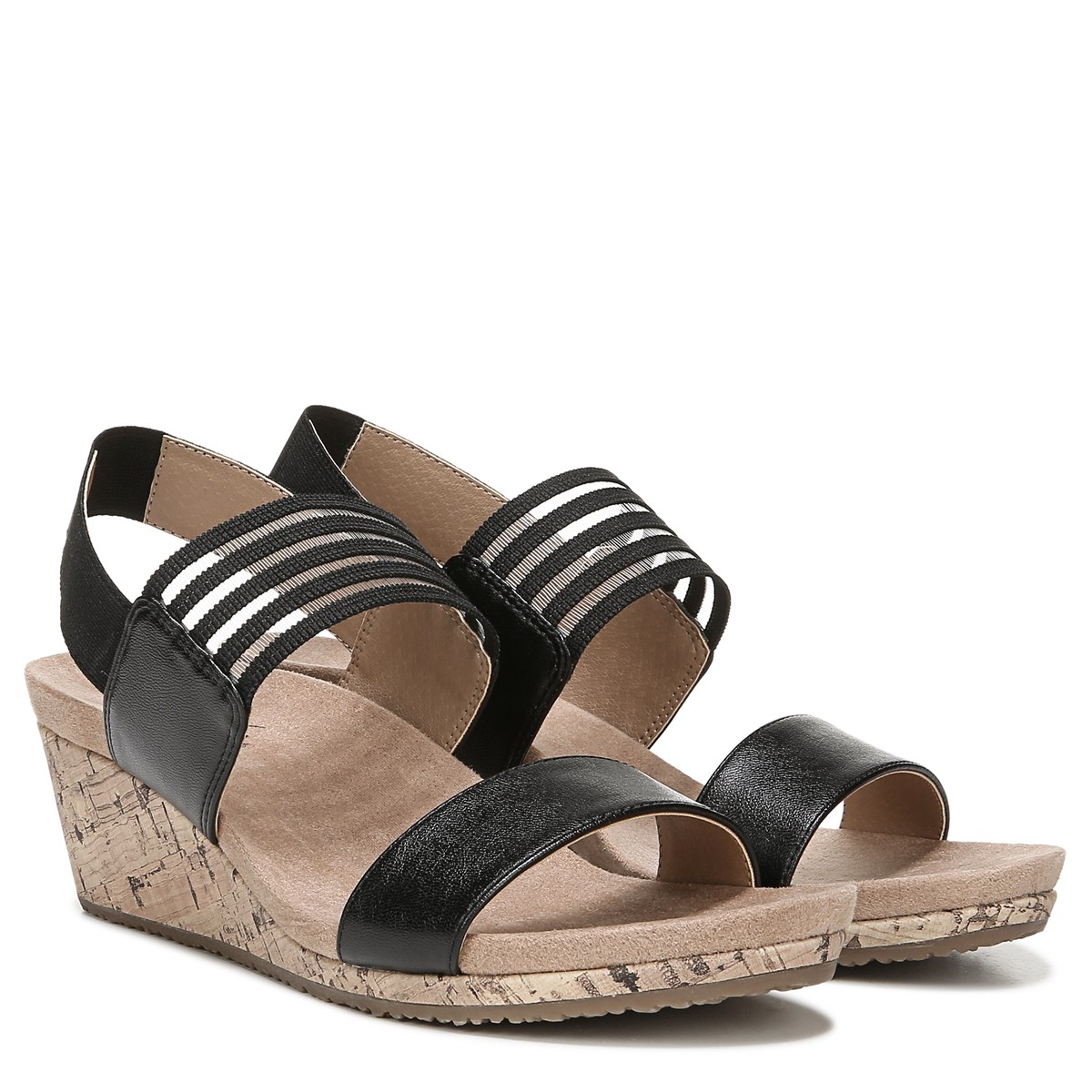 lifestride black sandals