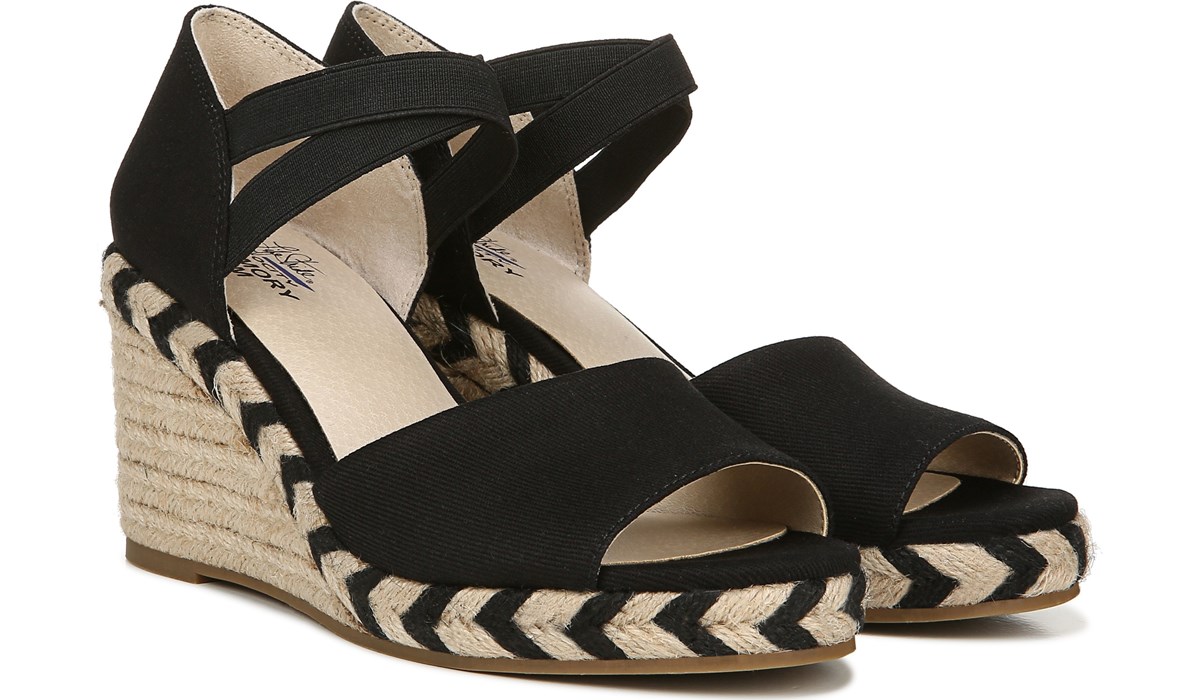 lifestride black sandals