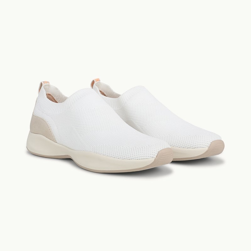 Bzees For LifeStride Upbeat Slip On Sneaker Shoes (Bright White Knit Fabric) 9.0 W