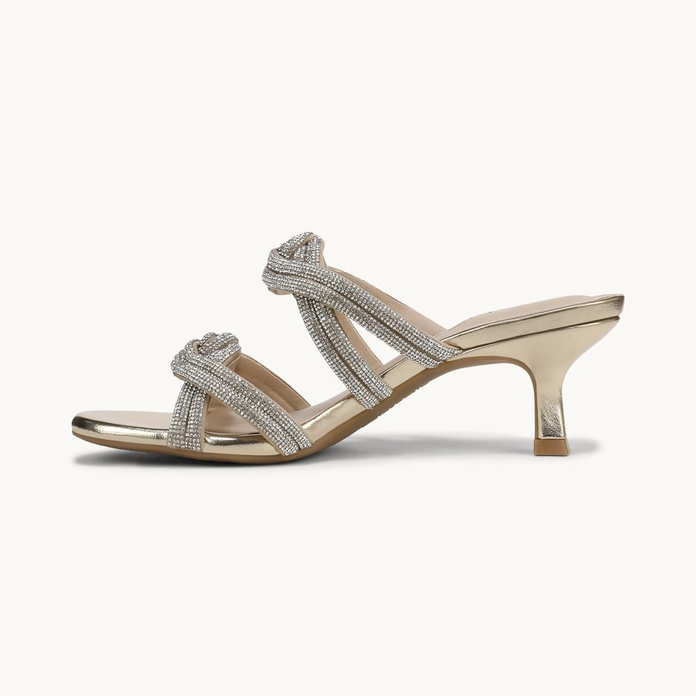 LifeStride Women's Night Out Dress Sandals | Silver | Size 6.5 | Leather