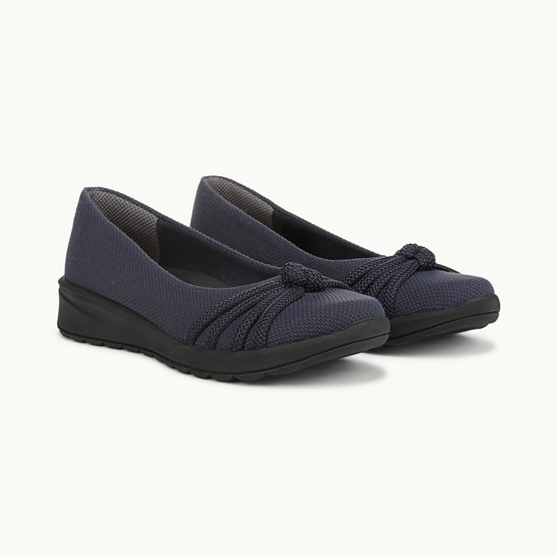 LifeStride Gaines Skimmer Shoes (Navy Blazer Stretch Fabric) 8.0 M