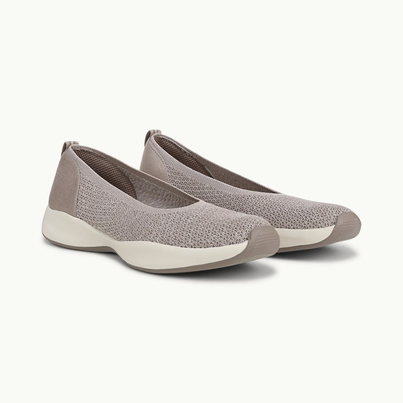 Bzees For LifeStride Unity Skimmer Shoes (Simply Taupe Stretch Fabric) 5.0 M